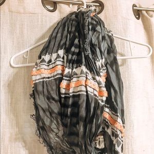 Urban Outfitters Neon and Navy Tribal Scarf